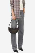 Azalea Weave Mini Shoulder Bag - Chocolate Flowering Girl