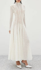 Dalise White Long Sleeve Maxi Dress Flowering Girl