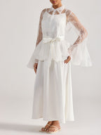 Miori White Lace Top & Maxi Dress Set Flowering Girl