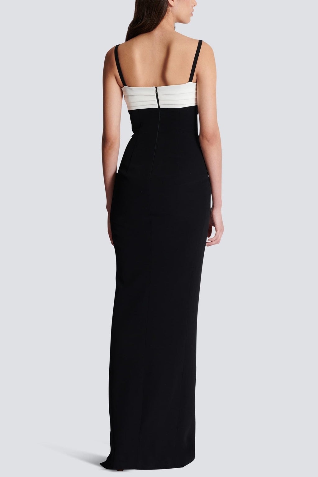 Bruna Two-Tone Split Maxi Bandage Dress Flowering Girl