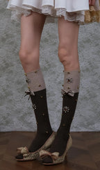 Diamante Embellished Bow Stockings Flowering Girl