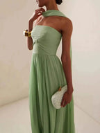 Melania Green Strapless Maxi Dress Flowering Girl