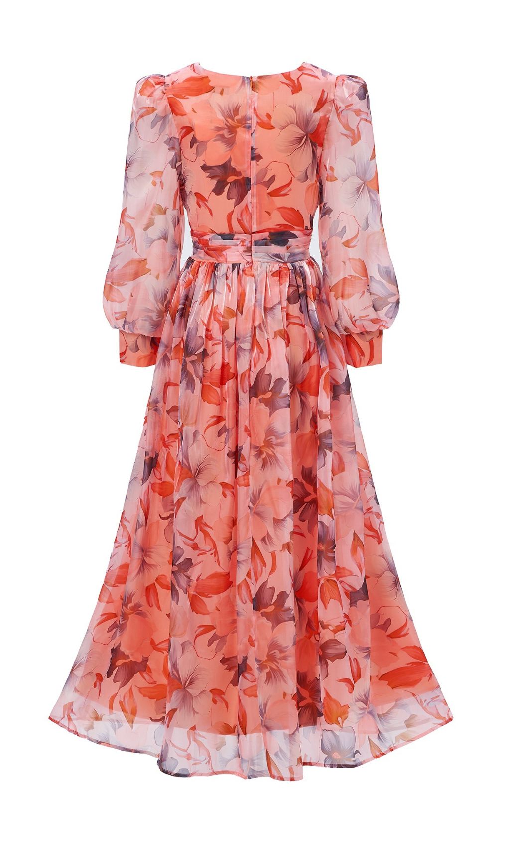 Ferial Floral Printed Long Sleeve Maxi Dress Flowering Girl