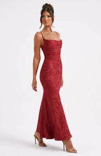 Whitney Maxi Dress - Red Flowering Girl