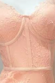 Light Pink Floral Lace Bodycon Dress Flowering Girl