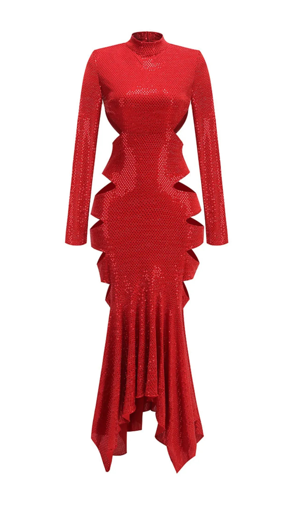 Abetzi Sequin Cut-Out Maxi Dress Flowering Girl