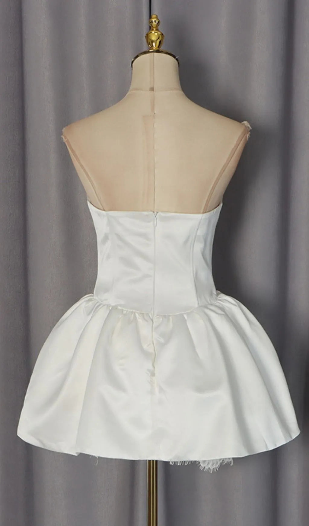 Lennox White Strapless Lace Mini Dress Flowering Girl