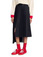 Long Asymmetrical Pleated Skirt Flowering Girl