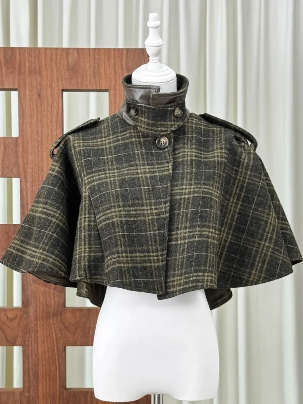 Mayuri Check Pattern Shawl Flowering Girl