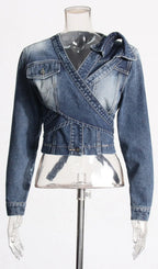 Elandra Deconstruct Denim Jacket Flowering Girl