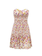 Marie Strapless Floral Mini Dress Flowering Girl