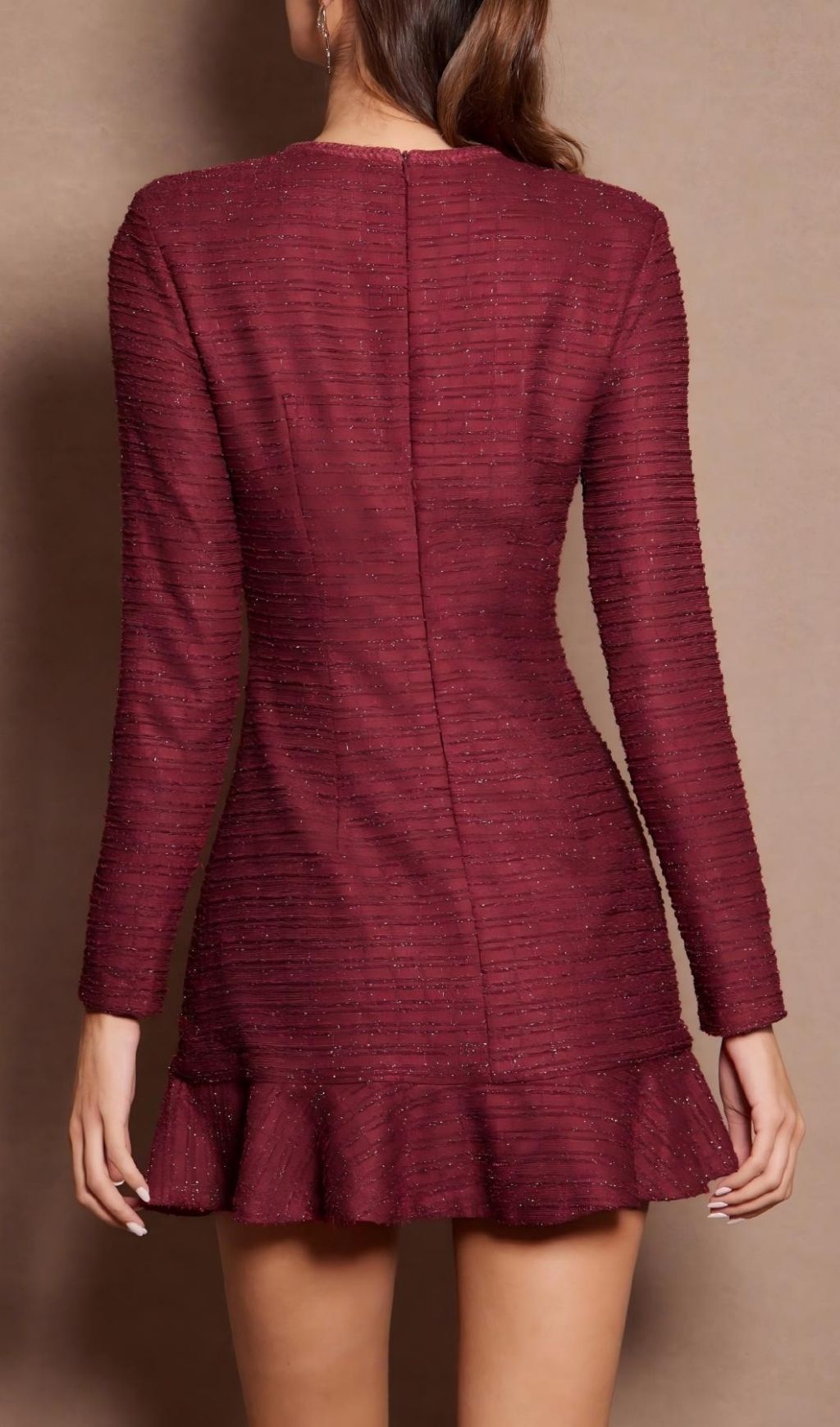 Lani Red Long Sleeve Mini Dress Flowering Girl
