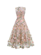 Marni Pink Flower Embellished Midi Dress Flowering Girl