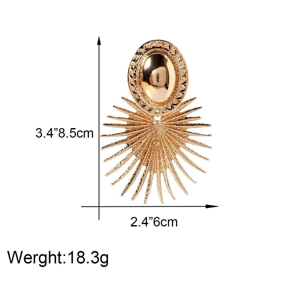 Gold Earring Flowering Girl