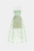 Mint Beaded Lace Midi Dress Flowering Girl
