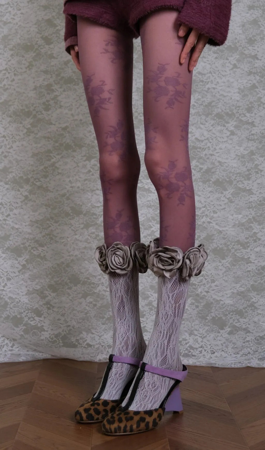 Tights & Rose Socks Set Flowering Girl