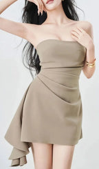 Lido Strapless Ruched Mini Dress Flowering Girl