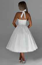 Cressida Midi Dress - Ivory Flowering Girl