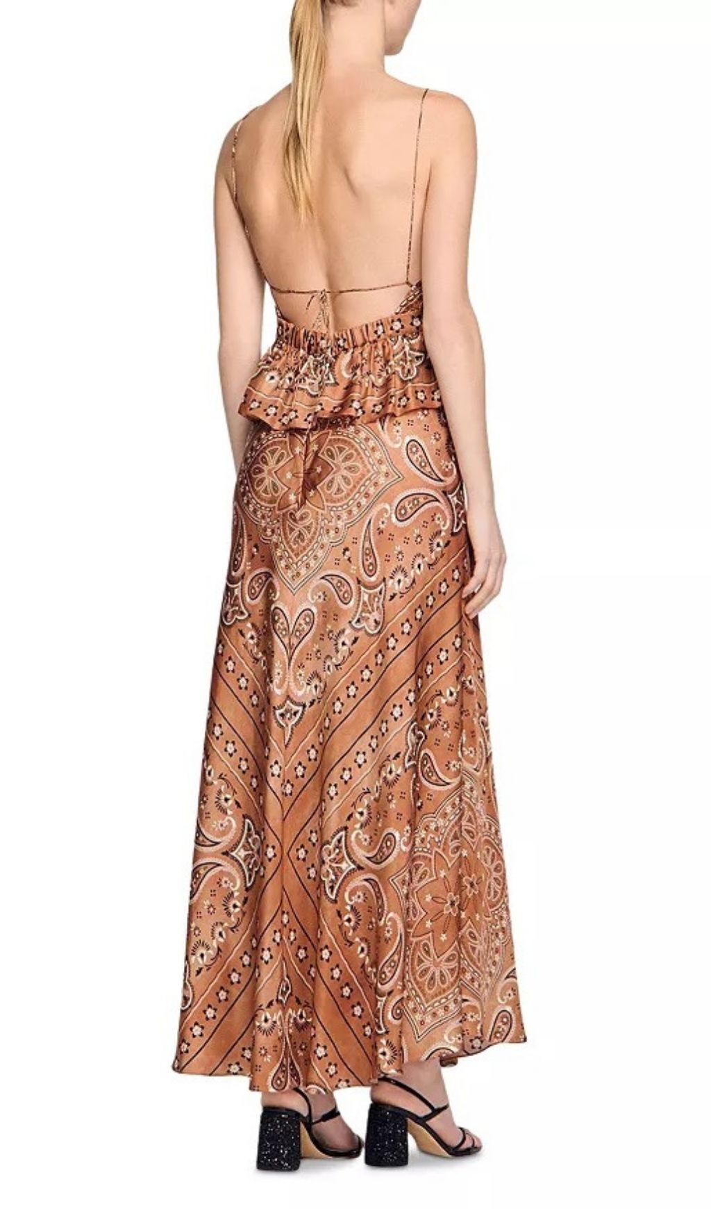 Bandana Print Maxi Dress Flowering Girl