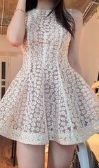 Ferdi Sleeveless Flower Mini Dress Flowering Girl