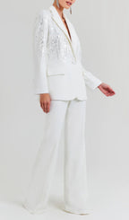 Anush White Sequin Blazer Flowering Girl