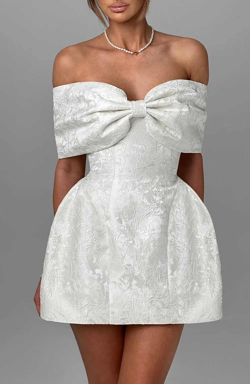 Raquel Mini Dress - Ivory Flowering Girl