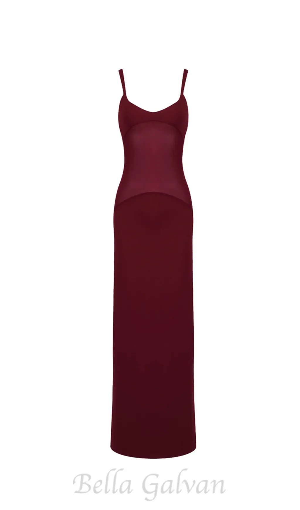 sheer knit curve maxi dress in merlot Flowering Girl