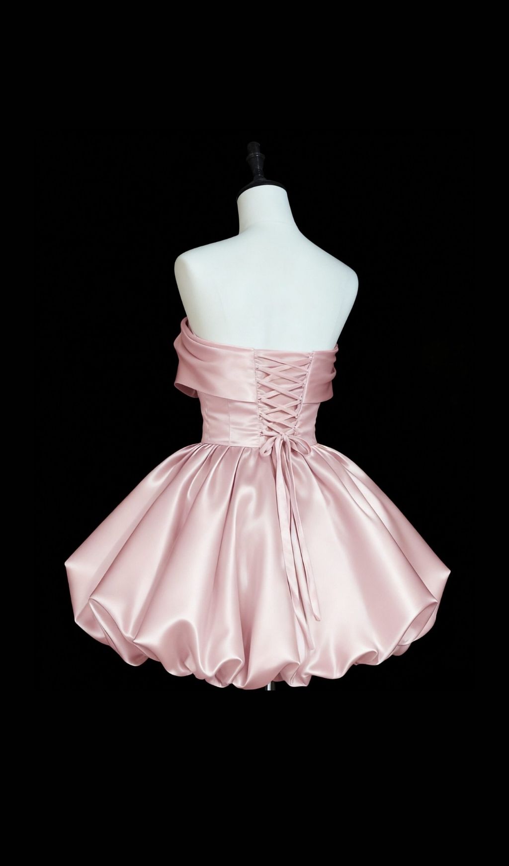 Ksena Pink Strapless Bow Mini Dress Flowering Girl