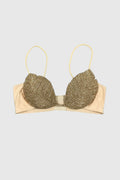Leaf Crystal Bralette - Gold Flowering Girl