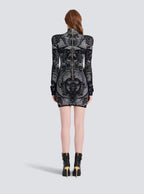 graphic-print fitted mini dress Flowering Girl