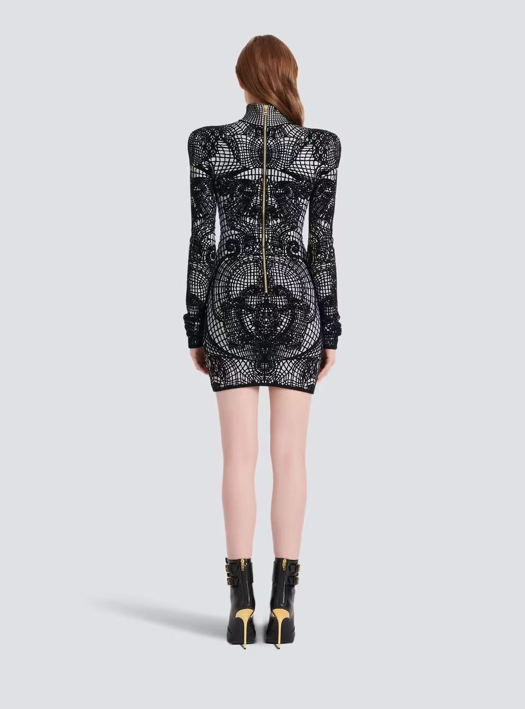 graphic-print fitted mini dress Flowering Girl