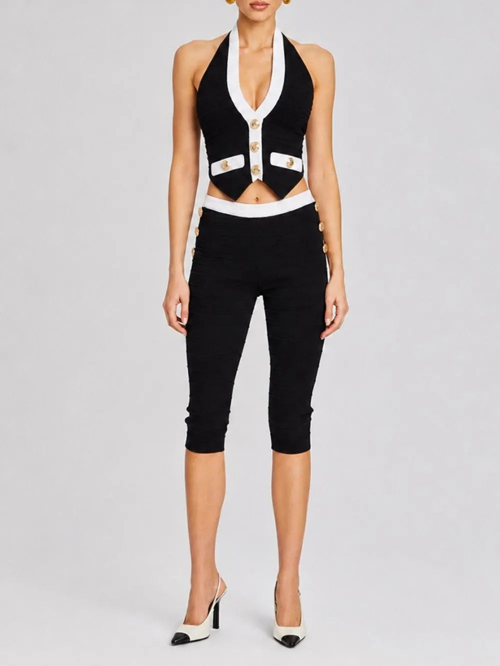 Maliyah Black Two-Piece Set Flowering Girl