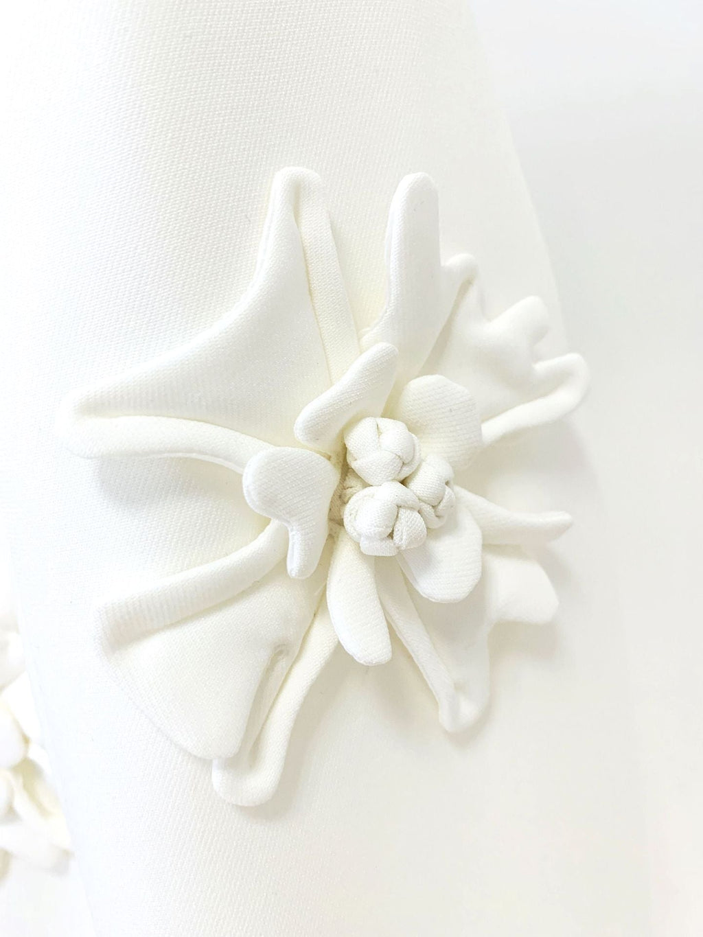 Acedia White Three Dimensional Floral Suit Flowering Girl