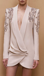 Camilo Sequin Ruched Blazer Dress Flowering Girl