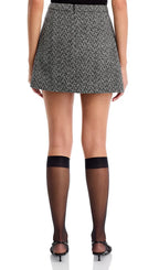 Herringbone Embellished Mini Skirt Flowering Girl