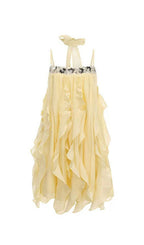 Doria Strappy Ruffle Mini Dress Flowering Girl