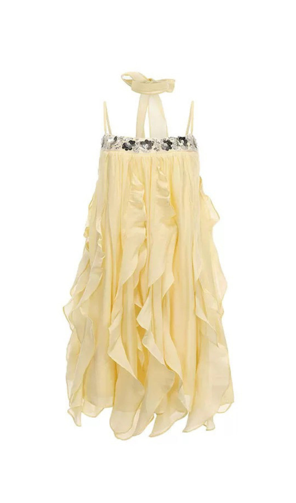 Doria Strappy Ruffle Mini Dress Flowering Girl