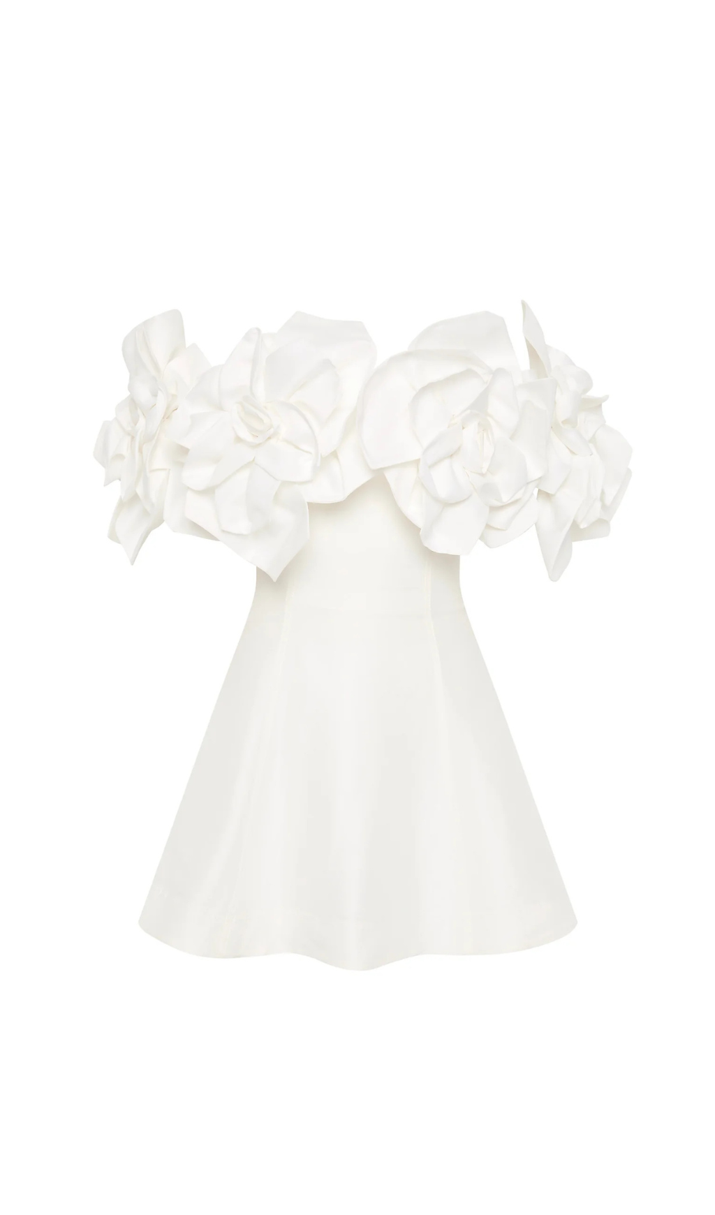 Etta Flower Strapless Mini Dress In Ivory Flowering Girl