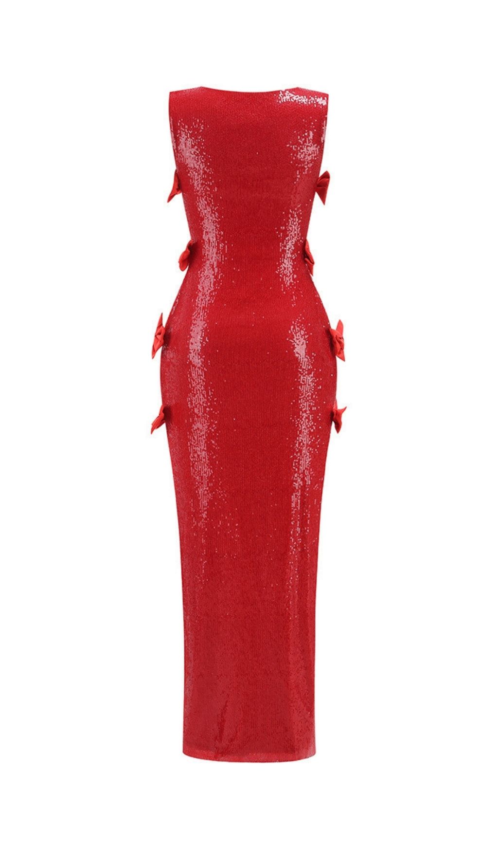 Kazia Red Bow Sequin Maxi Dress Flowering Girl