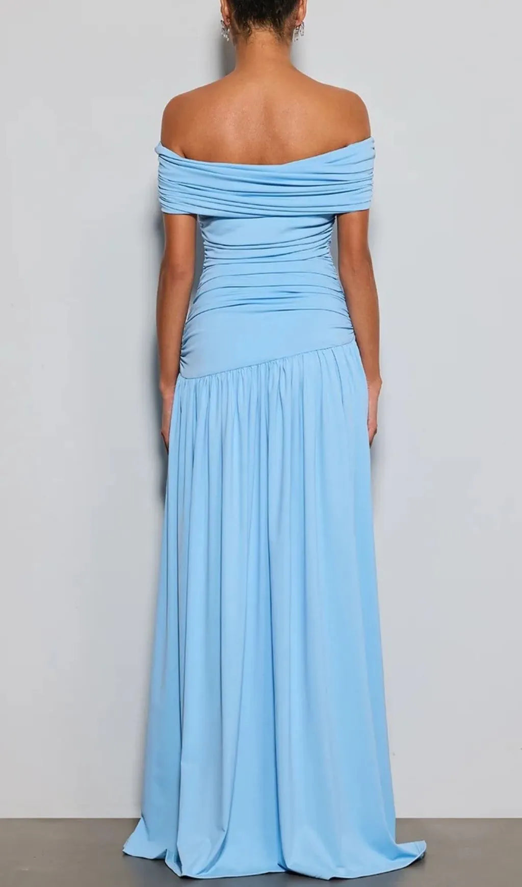 Etsuko Off Shoulder Ruched Maxi Dress Flowering Girl