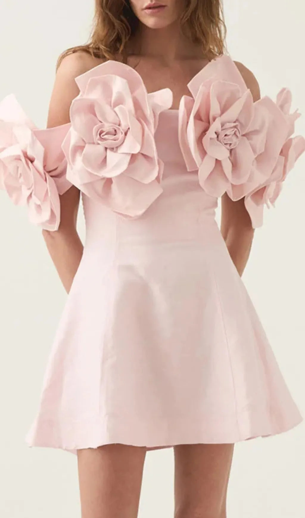 Chabela Flower Off-Shoulder Mini Dress Flowering Girl