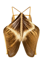 Veroty Halter Fringe Top - Gold Flowering Girl