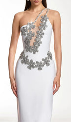 Sirel Diamond Flower Bandage Maxi Dress Flowering Girl