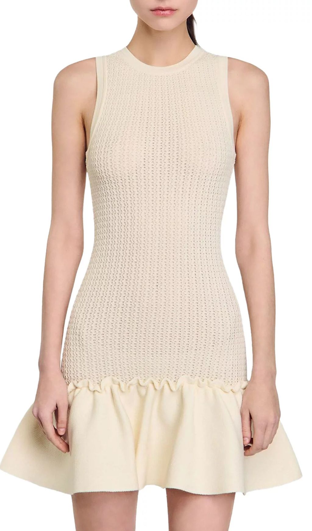 Short Knit Dress Flowering Girl