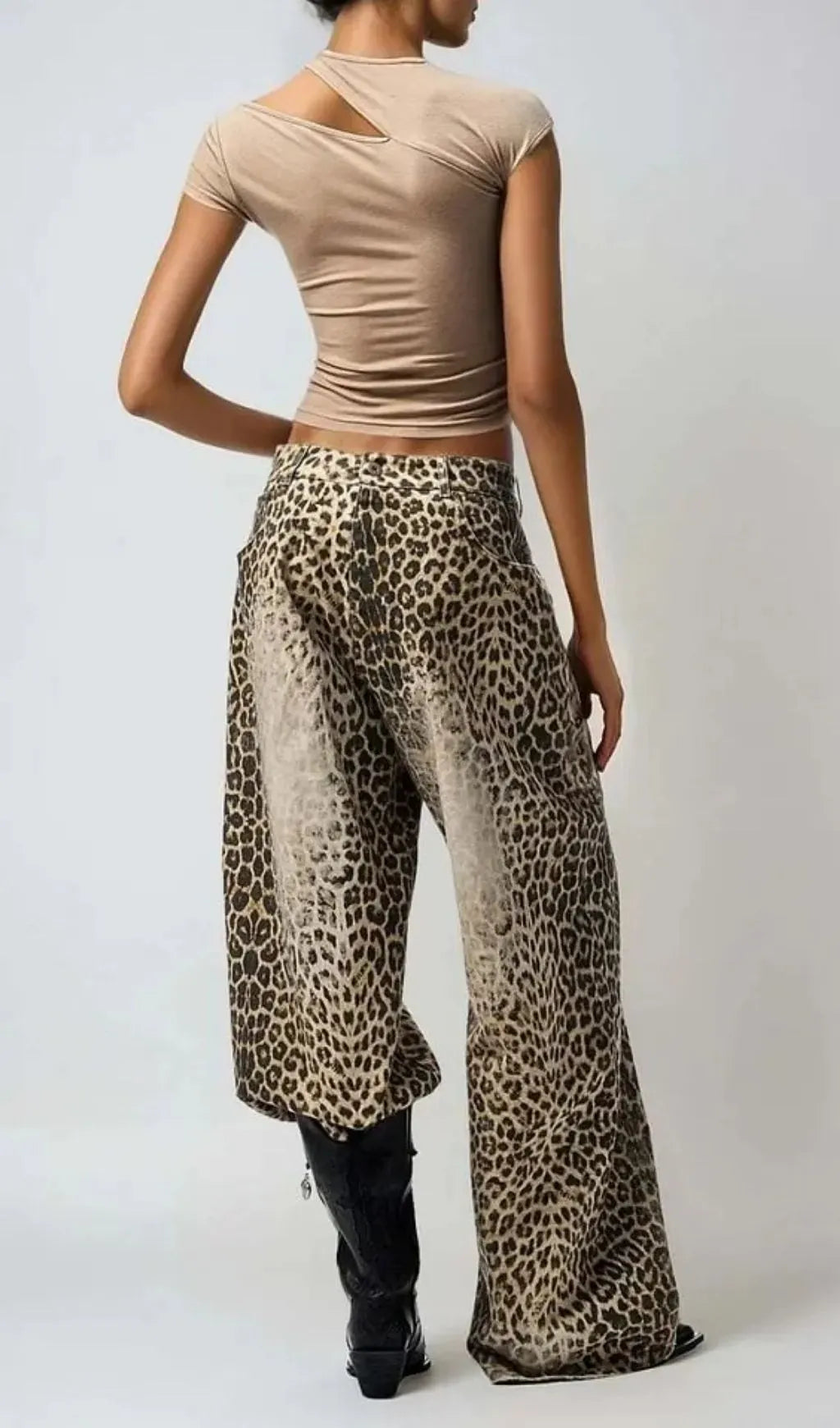Prima Bleached Leopard Jeans Flowering Girl