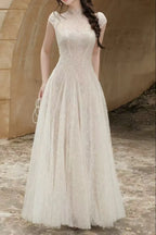 Lace Sequin A Line Midi Dress Flowering Girl