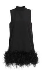 Feather Mini Dress Flowering Girl