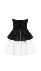 Gefion Strapless Lace-Up Flower Skirt Set Flowering Girl