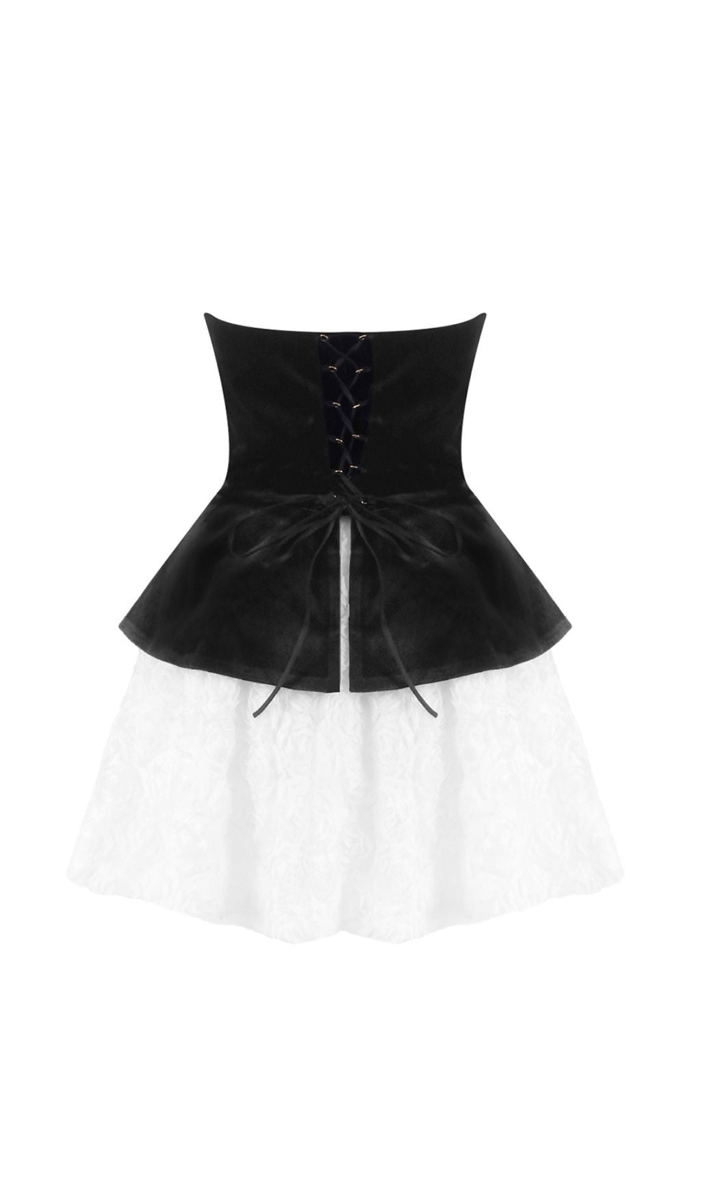 Gefion Strapless Lace-Up Flower Skirt Set Flowering Girl