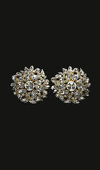 Lysander Circle Rhinestone Earrings Flowering Girl